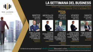 La settimana del business dal 27 al 31 dicembre, webinar gratuiti sul web marketing